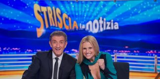 Striscia la notizia Enzo Iacchetti lascia, torna Michelle Hunziker con Ezio Greggio striscia la notizia, Ezio Greggio, Michelle Hunziker, Enzo Iacchetti,