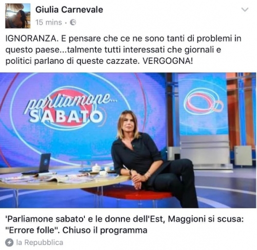 Giulia Carnevale Paola Perego Parliamone Sabato