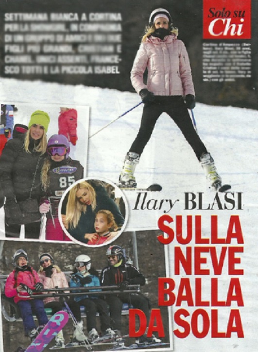 Ilary Blasi Francesco Totti gossip vacanze neve cortina d'ampezzo foto chi