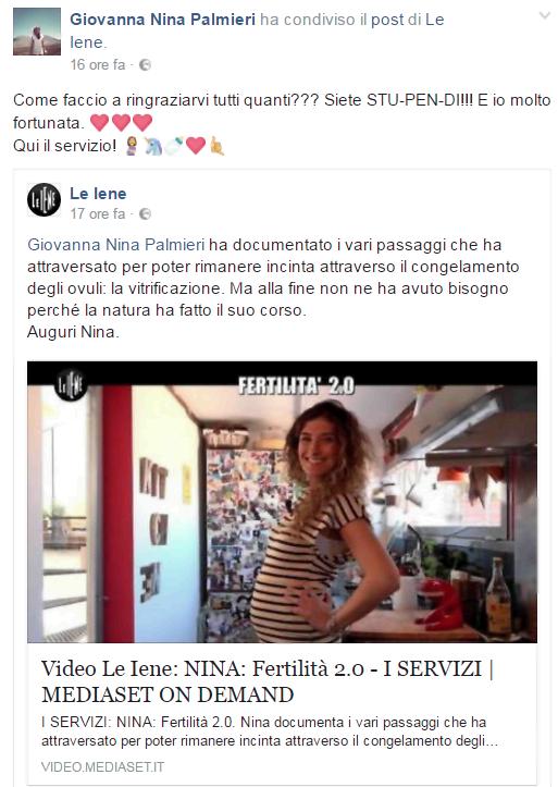 Nina Palmieri incinta, gossip,