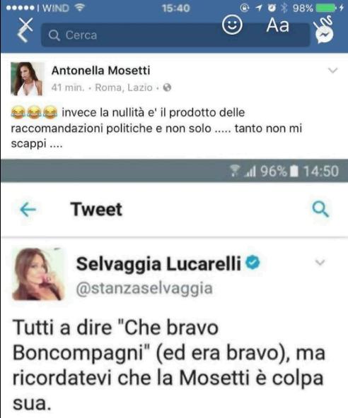 Gossip, Antonella Mosetti, lite, Selvaggia Lucarelli, Asia Nuccetelli, 