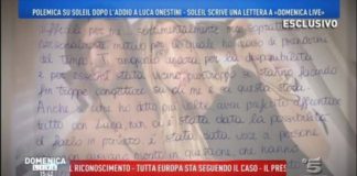 Domenica Live: Barbara D’Urso legge la lettera di Soleil Sorge Domenica Live, Barbara D'Urso, lettera, Soleil Sorge,