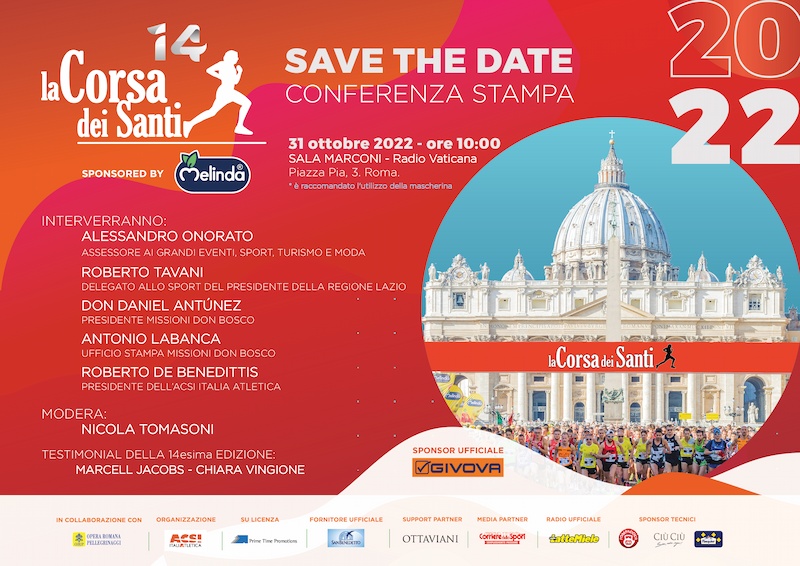 Corsa dei Santi 14ª 2022 Testimonial Marcell Jacobs e Chiara Vingione
