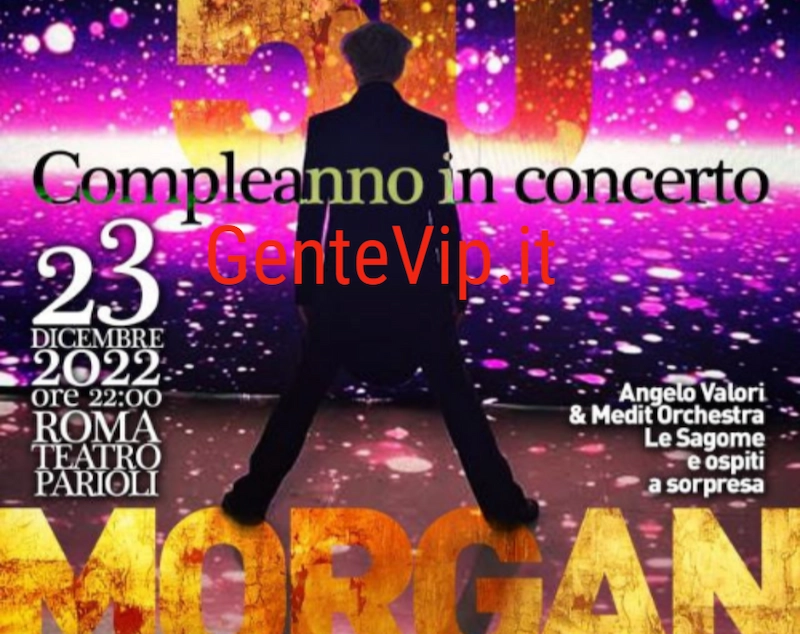 Il 23 dicembre ‘Morgan50’ al Teatro Parioli Il 23 dicembre ‘Morgan50’ al Teatro Parioli